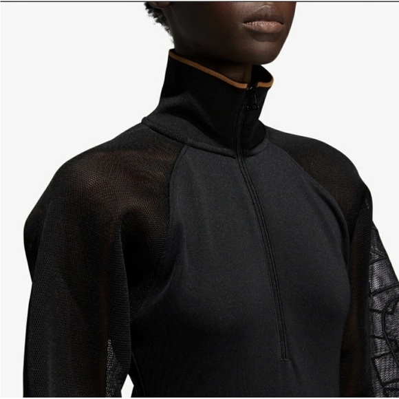 Adidas Ivy Park Beyonce Zip Mesh Long Sleeve Bodysuit Black Gold XS - Picture 5 of 15